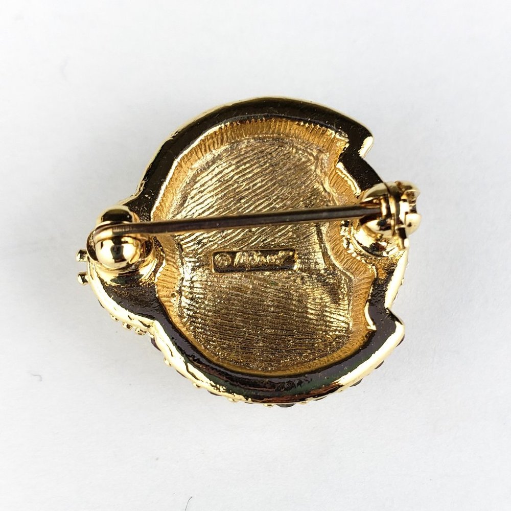 Monet Vintage Sparkly Rhinestone Ladybug Pin, Like New - Picture 2 of 5